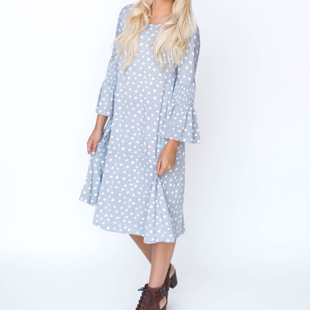 Like NEW A&D Walker Bloom Dress Dots Pockets!